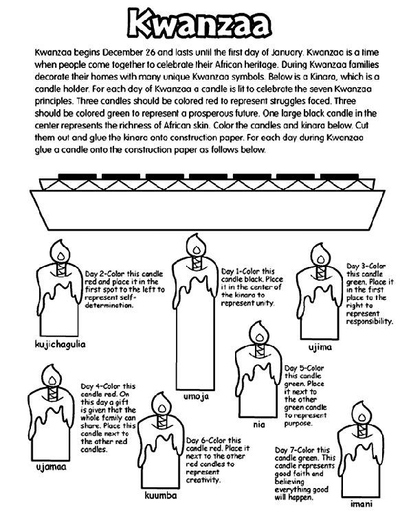 kwanzaa coloring pages preschool spring - photo #1