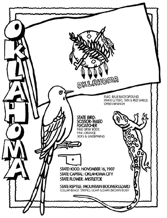 oklahoma symbols coloring pages - photo #5