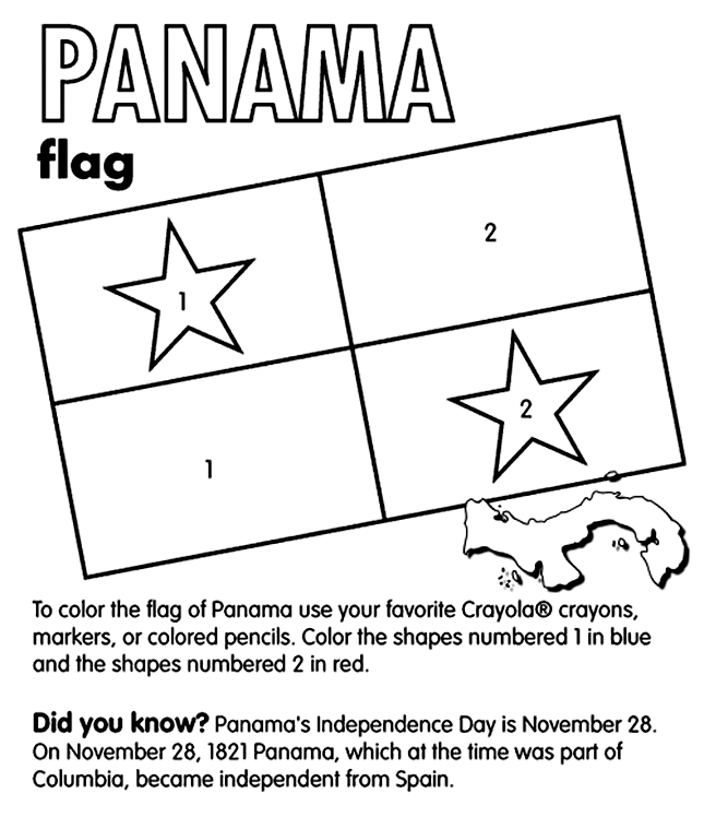 panama flag coloring pages - photo #11
