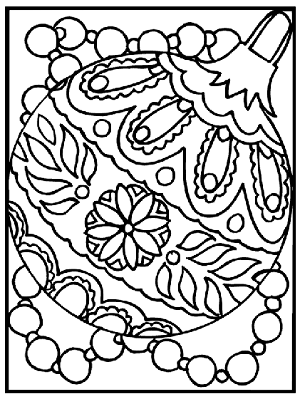 make your own christmas decorations coloring pages - photo #50