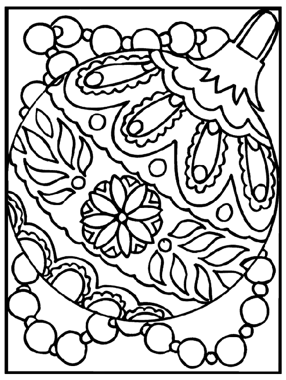 kaboose coloring pages for christmas ornaments - photo #20