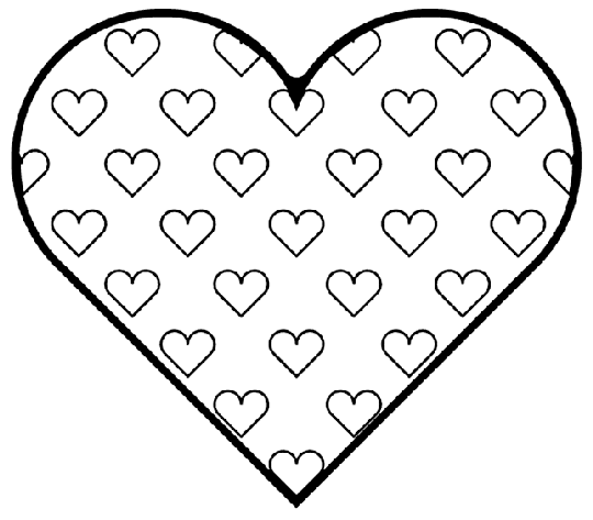 valentine hearts coloring pages detailed - photo #4