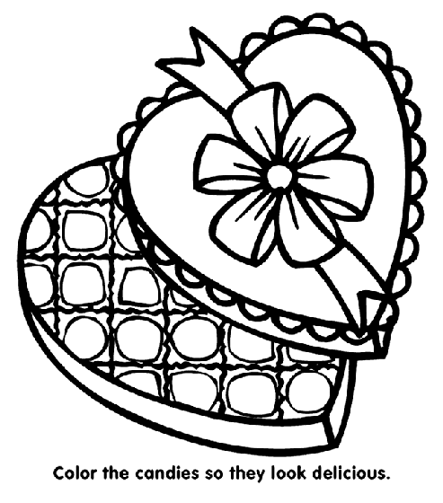 valentine candy coloring pages - photo #7