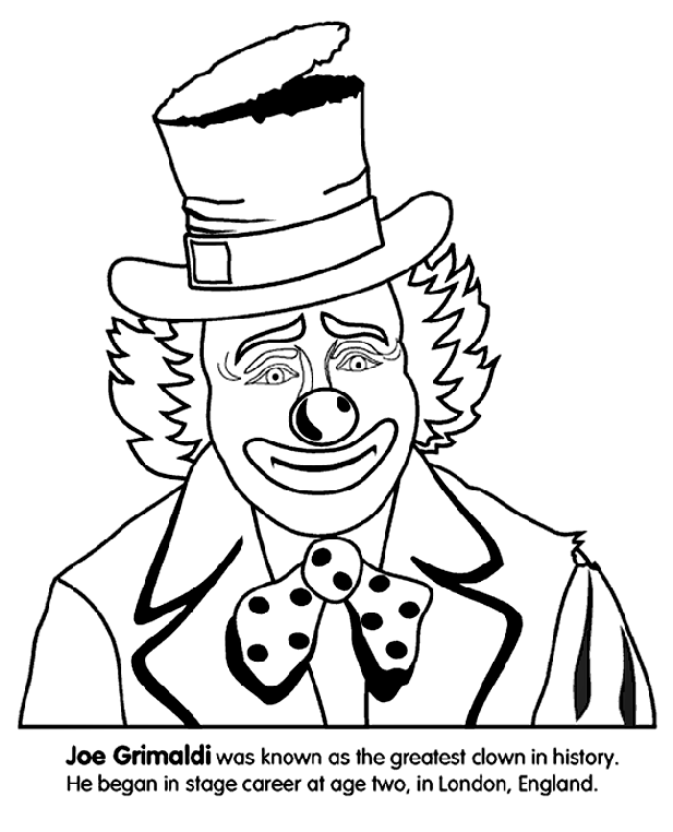 Clown Printable Coloring Pages Clown Coloring Page crayolacom