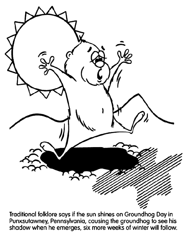 Groundhog Coloring Sheet Groundhog Coloring Page crayolacom