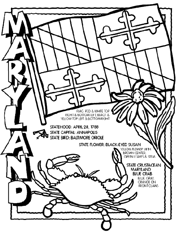 Maryland Coloring Pages Maryland Coloring Page crayolacom