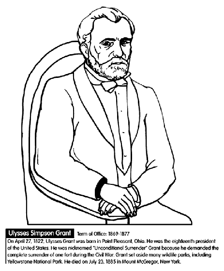 ulysses s grant coloring pages - photo #8