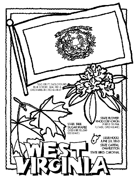 facts about west virginia coloring pages - photo #1