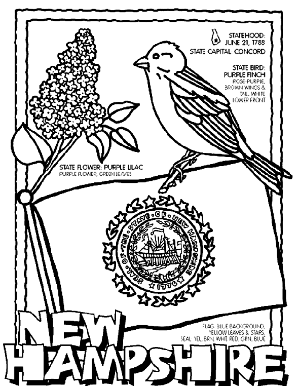New Hampshire Coloring Pages New Hampshire Coloring Page crayolacom