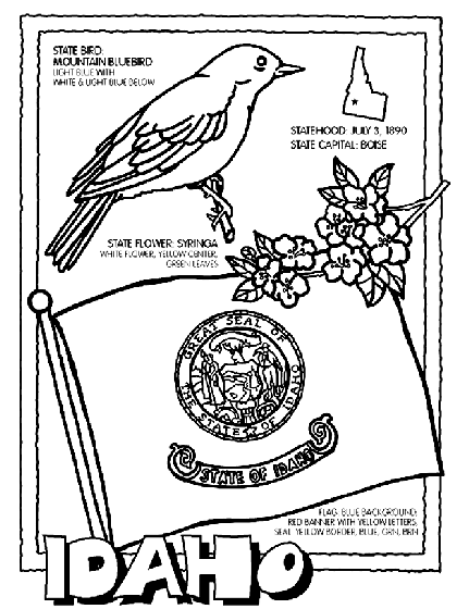 idaho state flag coloring pages - photo #7