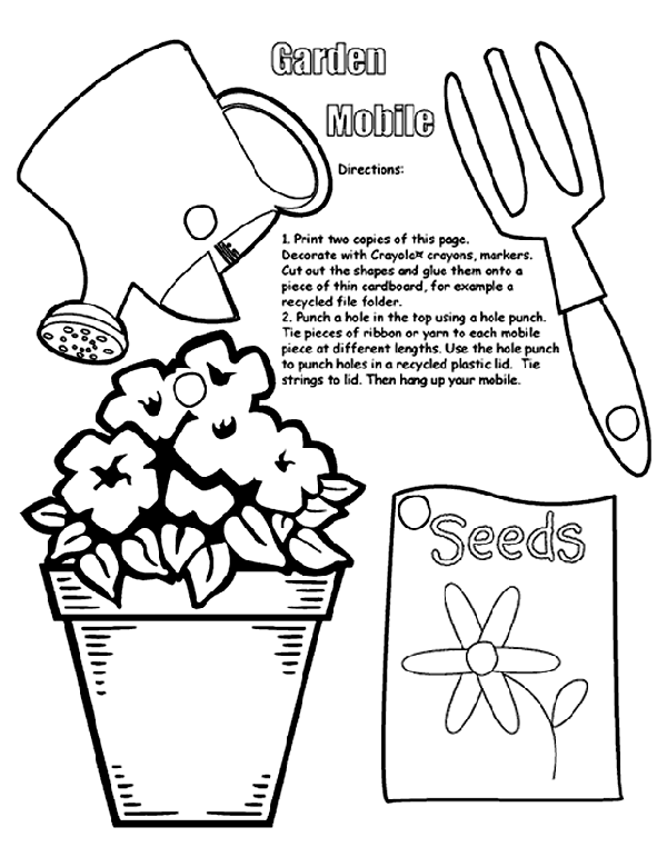 gardening tools coloring pages - photo #31