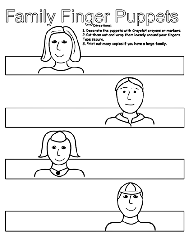 998 Cute Finger Family Coloring Pages for Kids