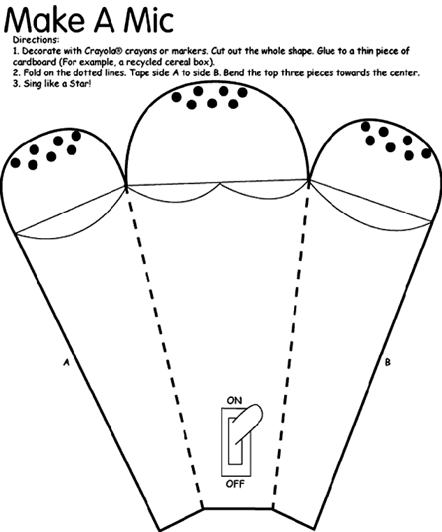 Make a Mic Coloring Page crayola.com