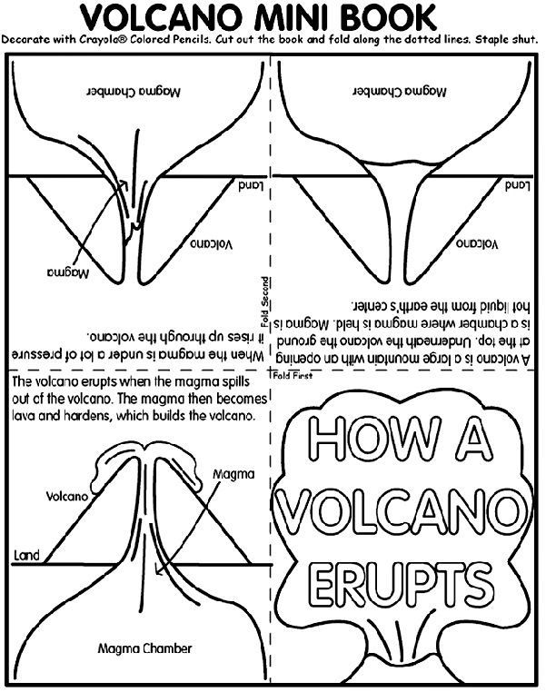 volcano coloring book pages - photo #34