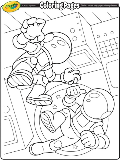 Space Astronauts Coloring Page Crayola Pages