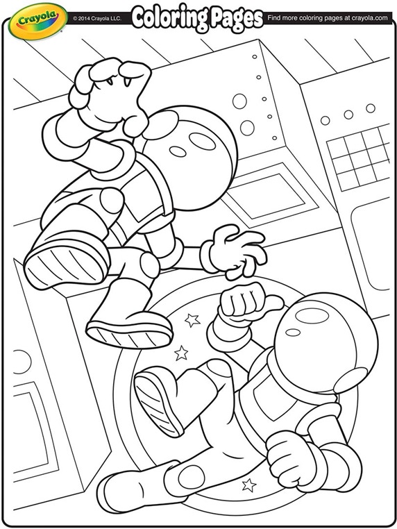 Coloring Spaceship Space Astronauts Coloring Page crayolacom