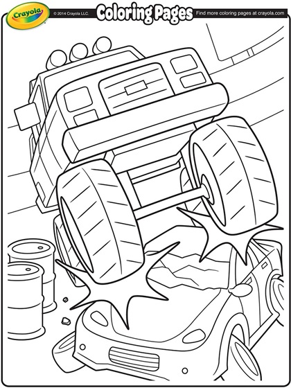 race car and monster truck coloring pages - photo #36