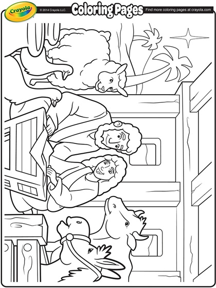 nativity christmas coloring pages to print - photo #15