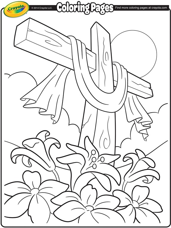 Easter Cross Coloring Page | crayola.com