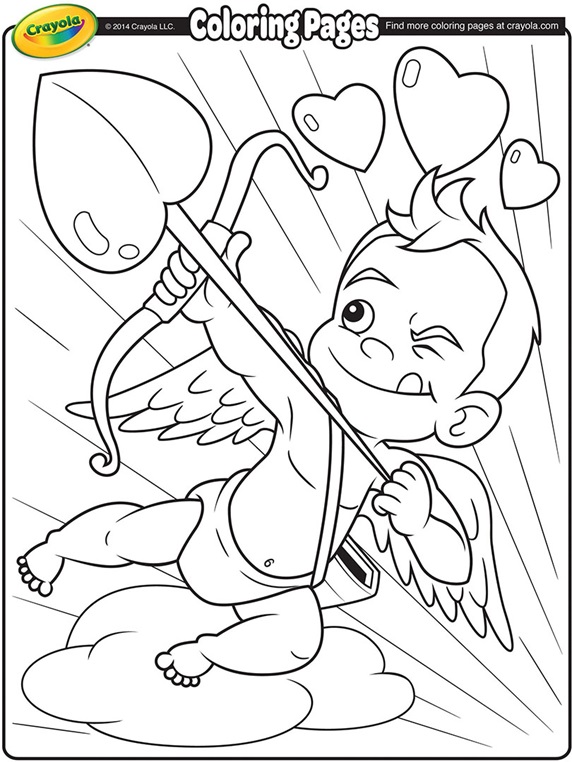 valentine cupid coloring pages - photo #23