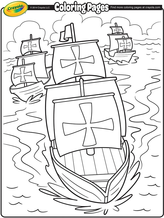 columbus ships coloring pages - photo #32