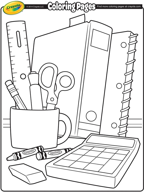 Coloring School Item School Supplies Coloring Page crayolacom