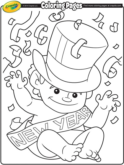 New Years Day Coloring Page