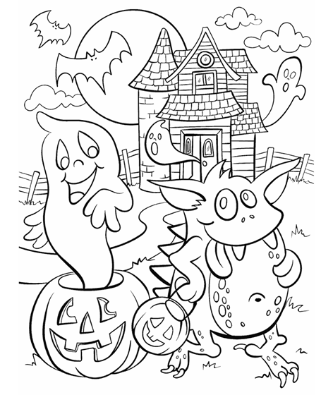 Haunted House Coloring Page crayolacom