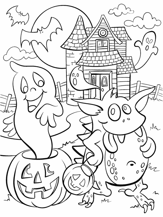 Coloring House Pages Haunted House Coloring Page crayolacom