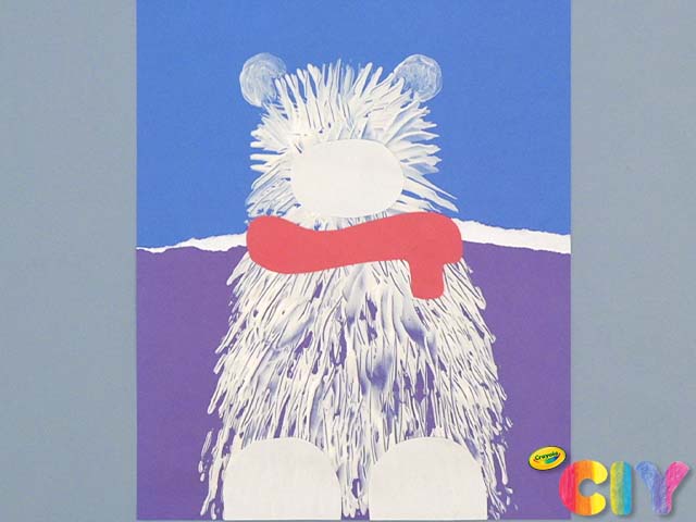 Crayola CIY_Polar Bear Fork Painting_Step 07