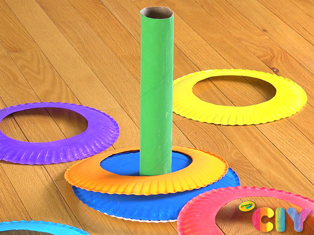 DIY Ring Toss, Easy Paper Plate Craft, Crafts, , Crayola CIY,  DIY Crafts for Kids and Adults