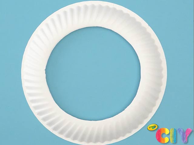 White paper plate ring with center cut out