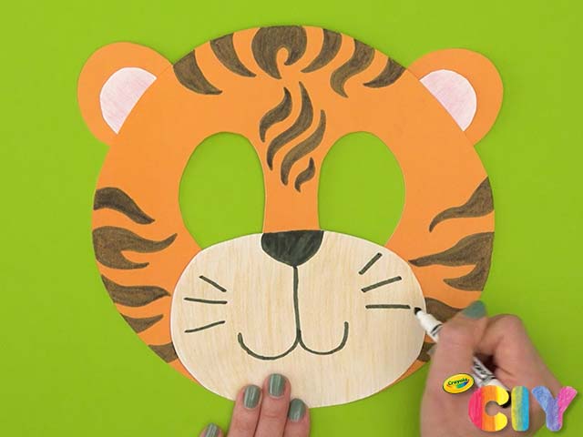 DIY Paper Tiger Mask Craft | Crafts Crayola.com | Crayola CIY, DIY Crafts for Kids and | crayola.com