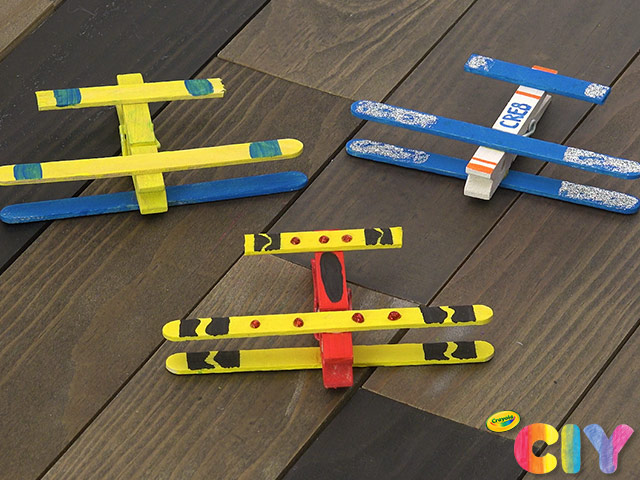 Popsicle Stick Airplane Craft - Kid Friendly Things to Do