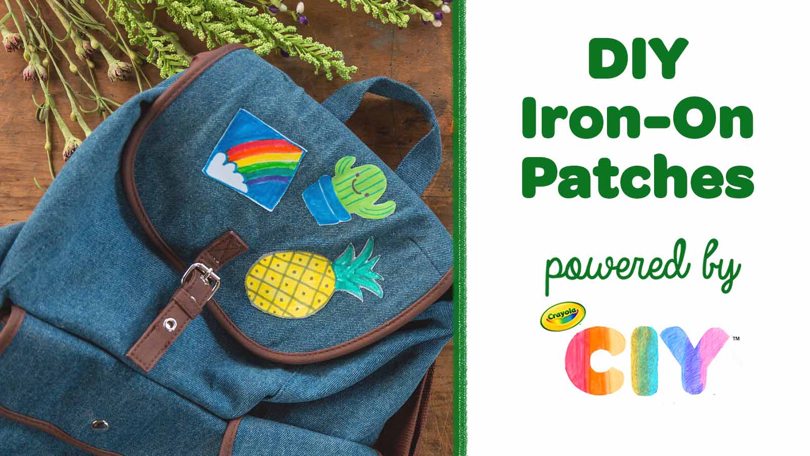 Backpack with Iron-on Patches