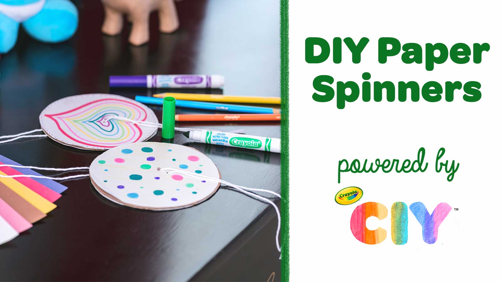 DIY Paper Spinners, Craft for Kids, Crafts, , Crayola CIY,  DIY Crafts for Kids and Adults