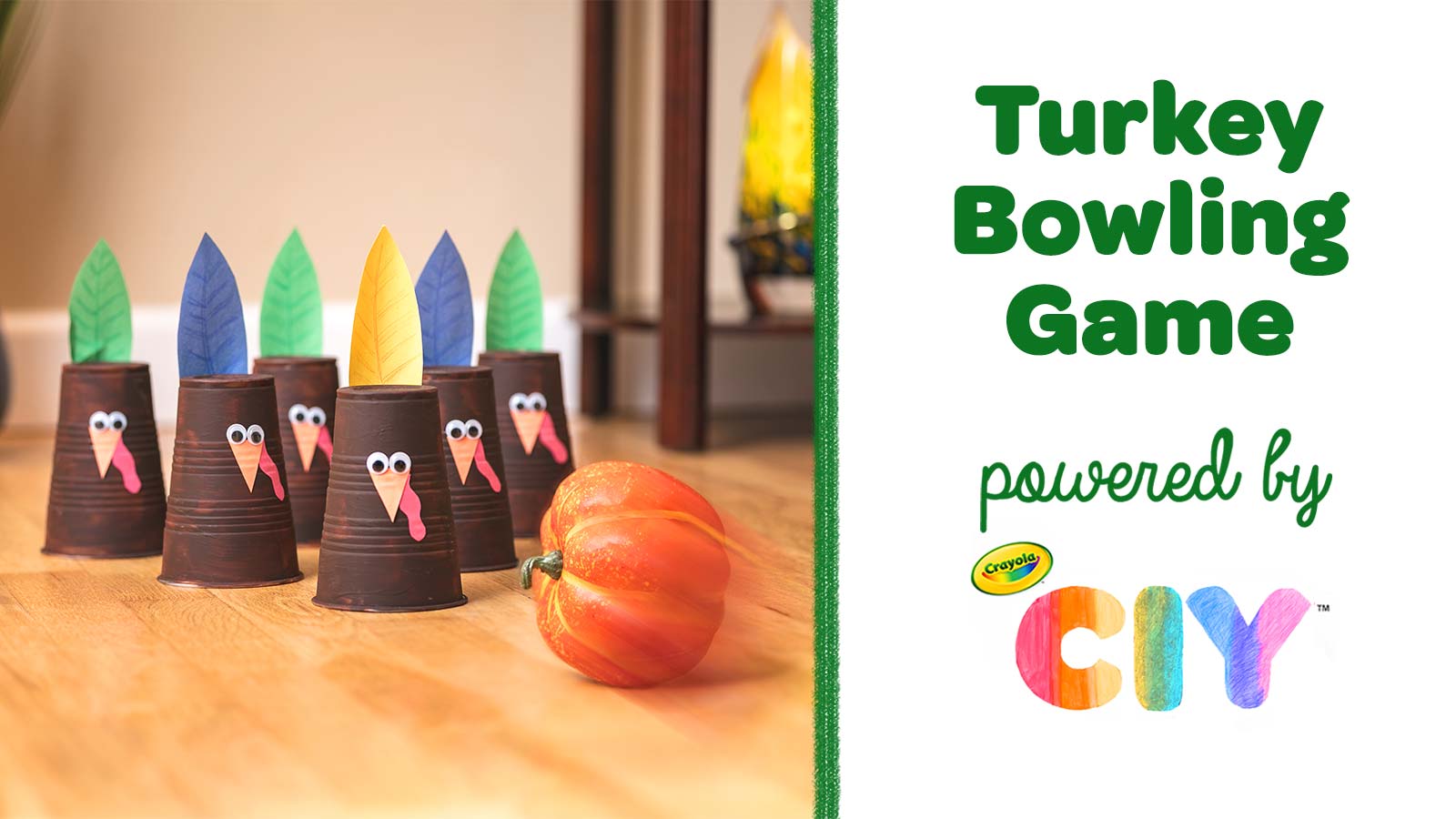 Turkey Bowling Game for Thanksgiving Crafts Crayola Crayola CIY, DIY Crafts for Kids and Adults crayola