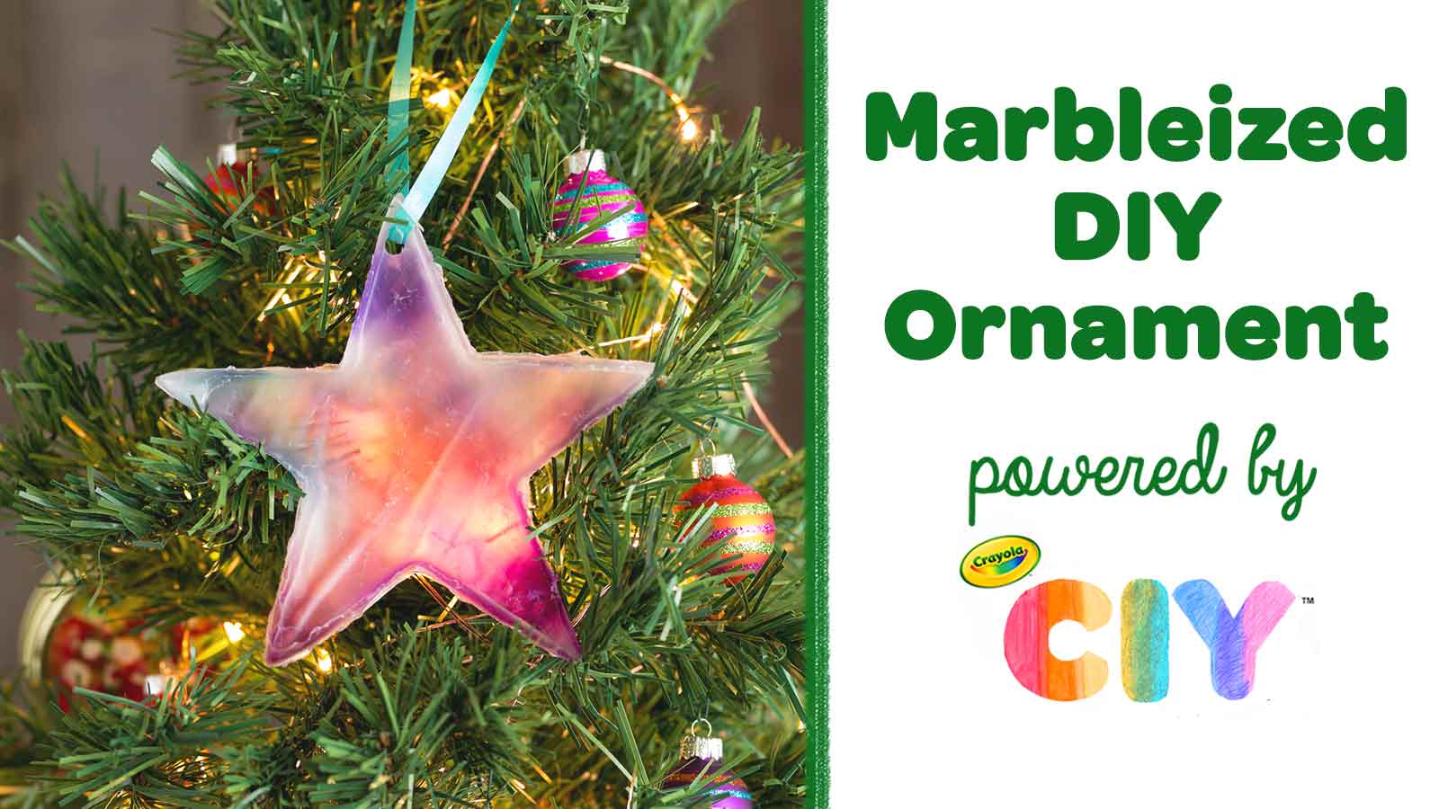 Marbleized Holiday DIY Ornament, Crafts, , Crayola CIY, DIY  Crafts for Kids and Adults