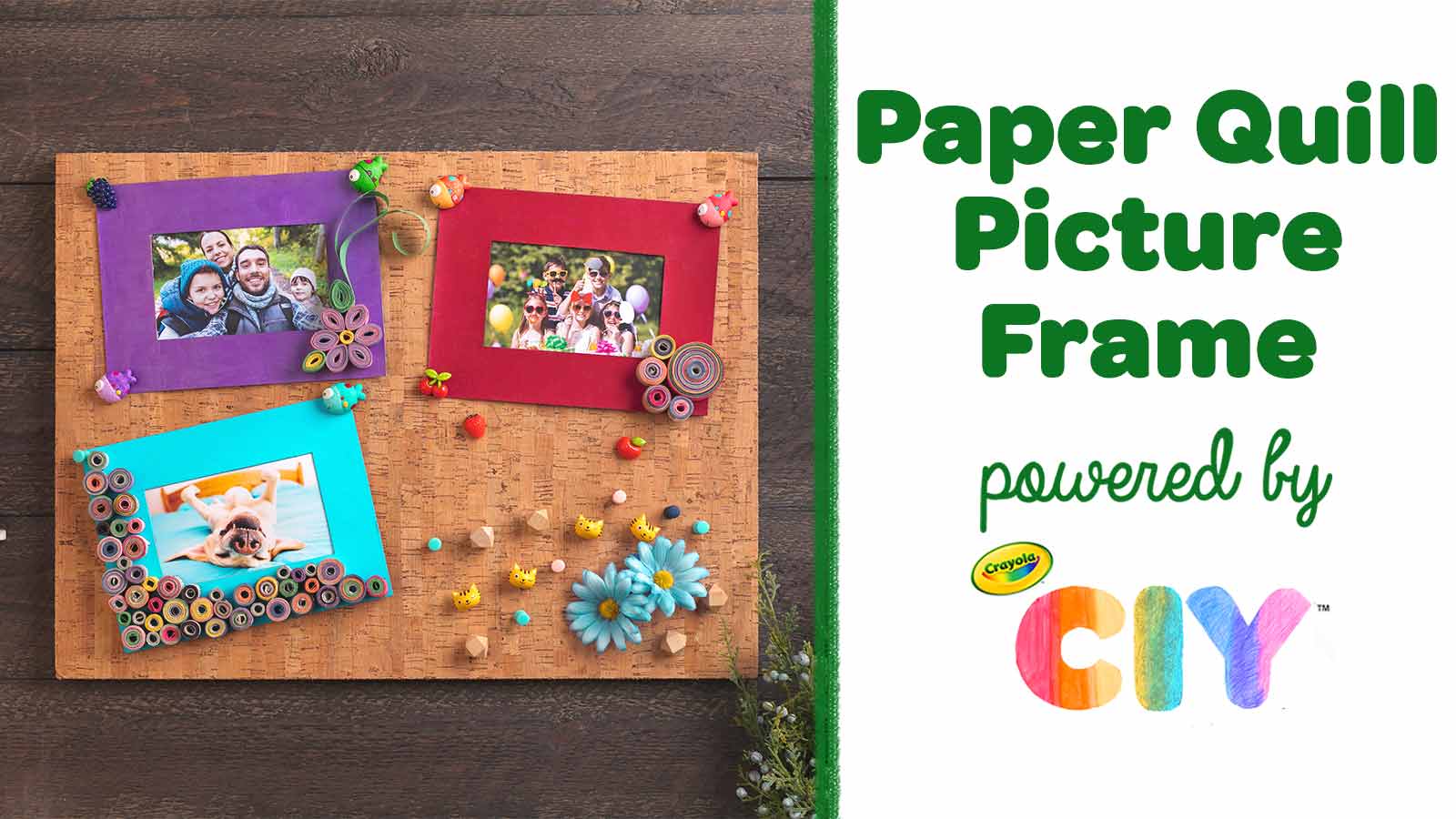 Paper Quill DIY Picture Frame, Crafts, , Crayola CIY, DIY  Crafts for Kids and Adults
