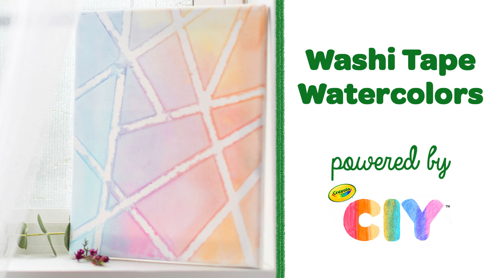 Crayola CIY: Create It Yourself - Washi Tape Watercolors DIY Canvas 