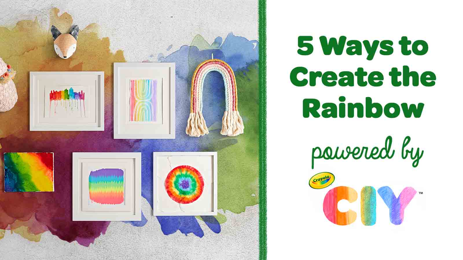 Rainbow Kids Art Kit & Painting Tutorial