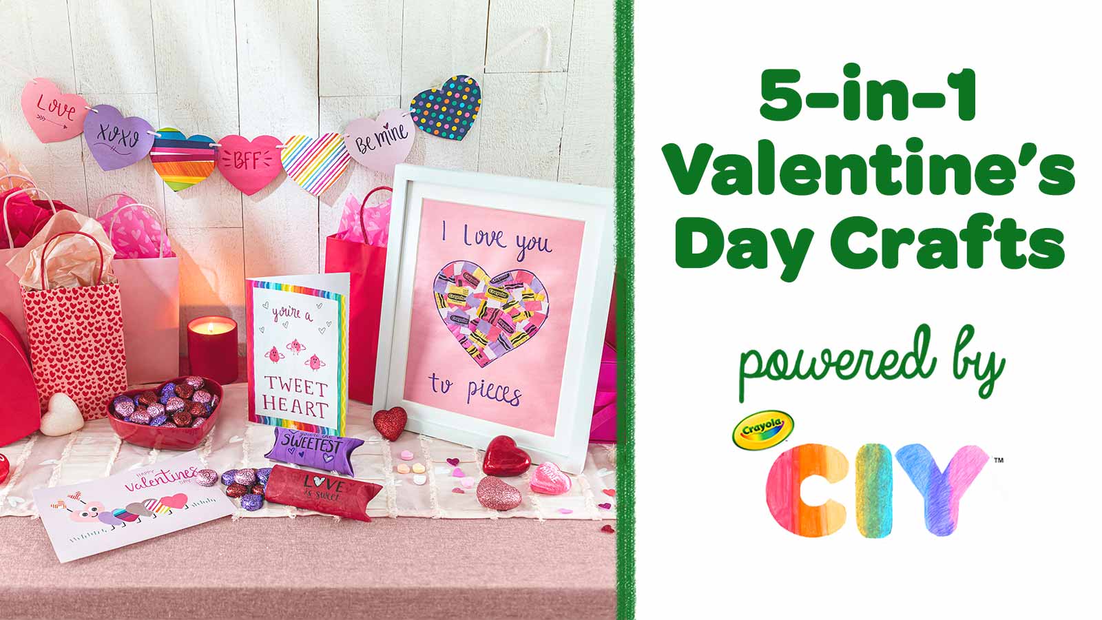 Crayola Model Magic Heartstring Garlands Valentine Kit — Bright