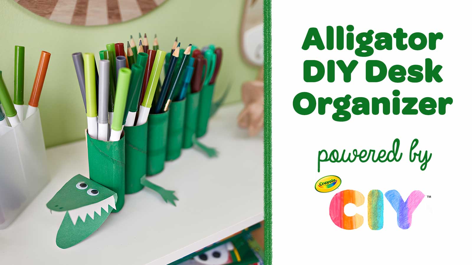 Alligator DIY Desk Organizer, Crafts