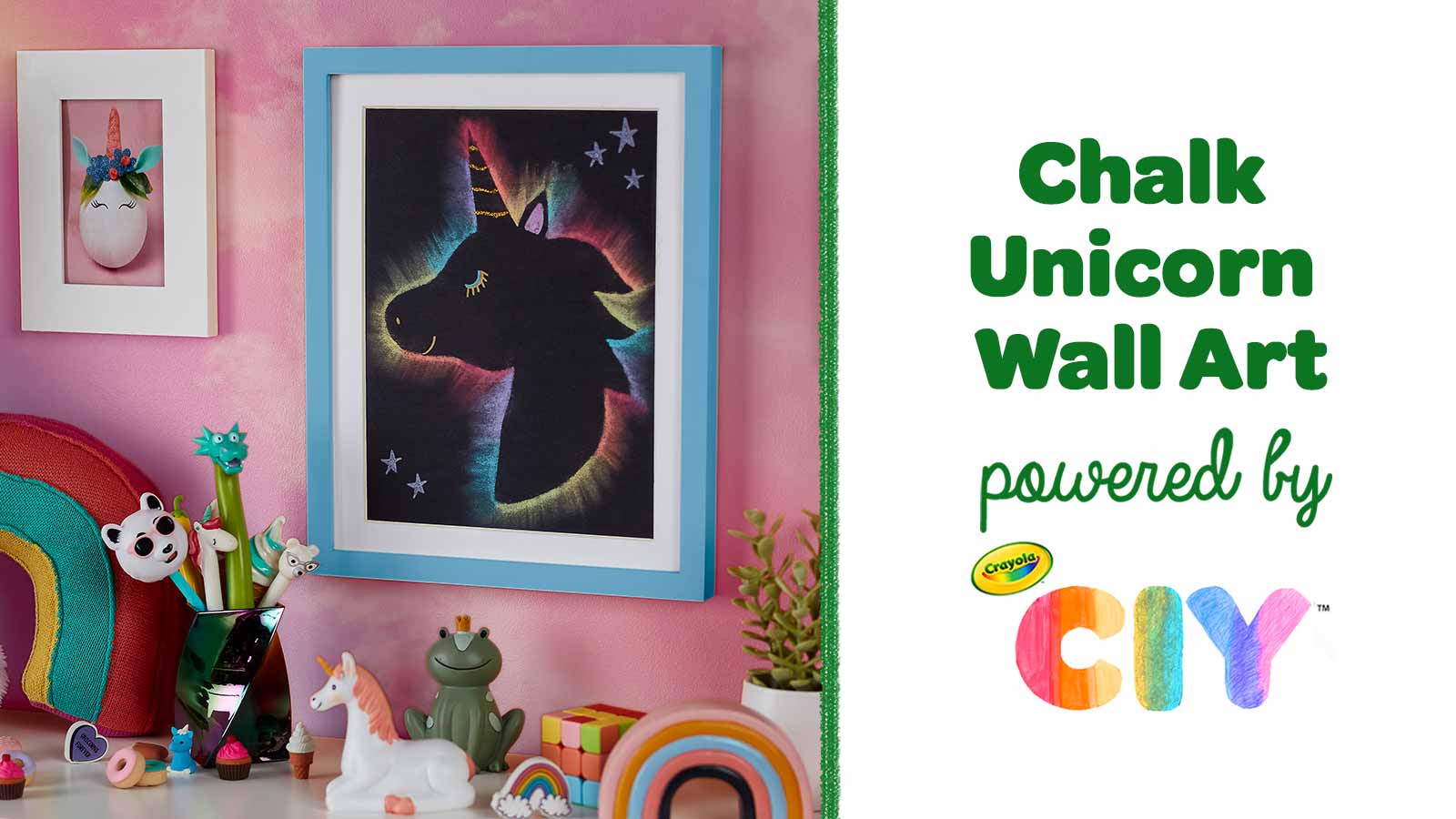 BLACK CANVAS Unicorn Painting Kit (Includes video tutorial)