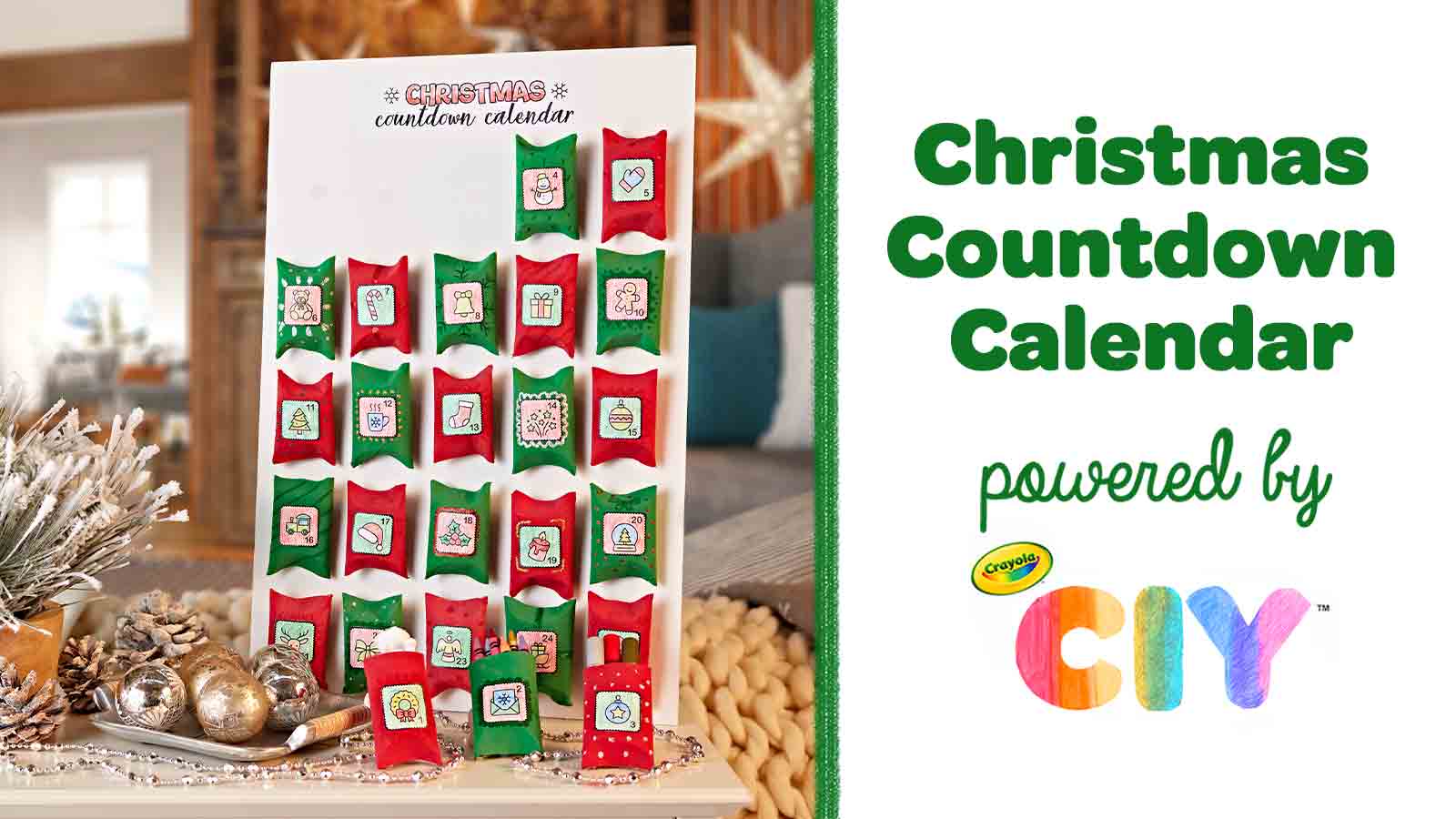 2023 Advent Calendar for Kids, Christmas Advent Calendar Crayons