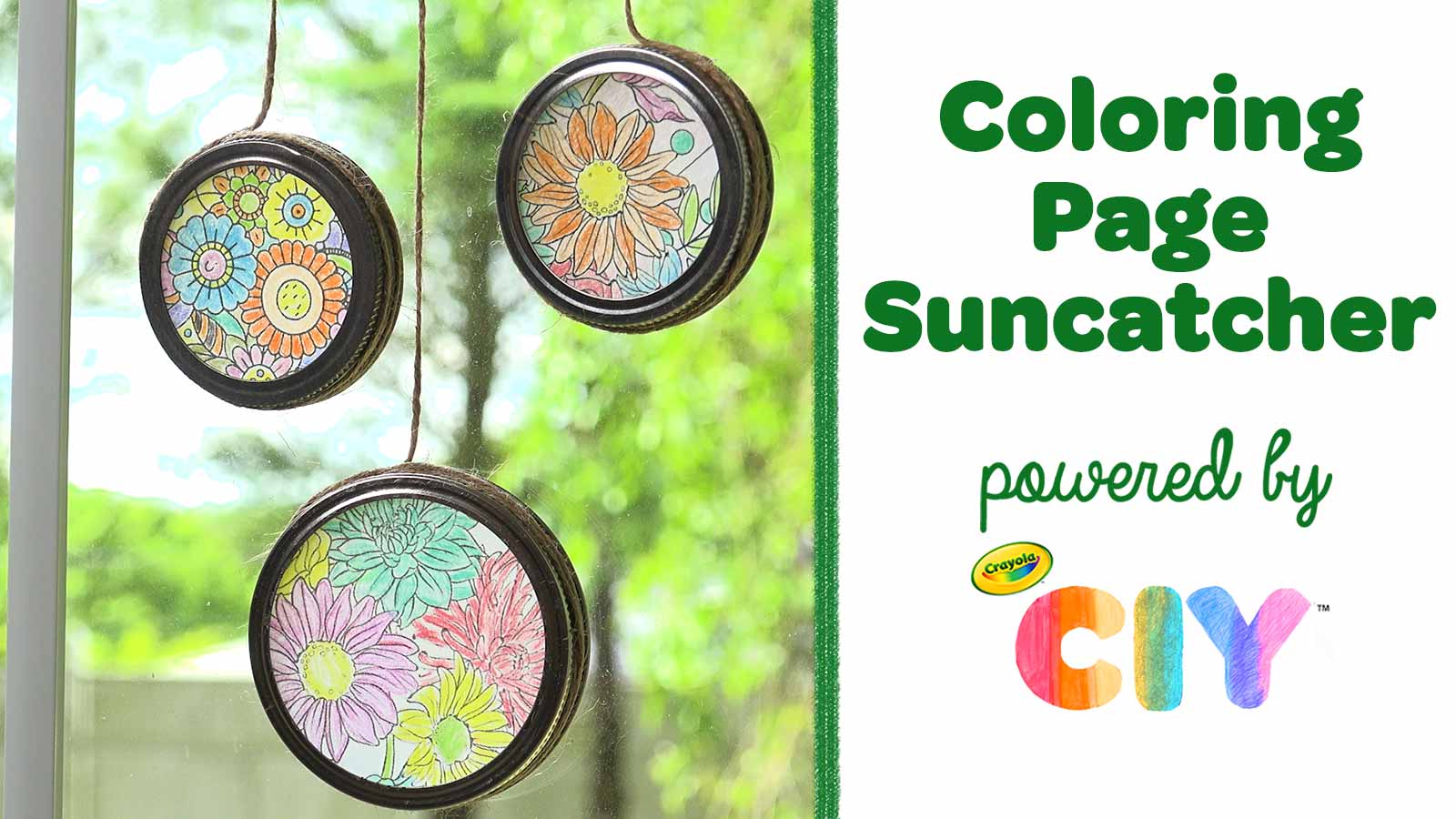 Coloring Page DIY Suncatcher, Crafts, , Crayola CIY, DIY  Crafts for Kids and Adults