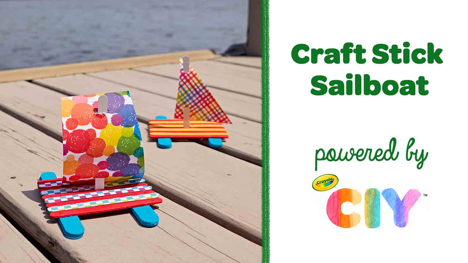 Craft Stick Sailboat Craft for Kids, Craft, , Crayola CIY,  DIY Crafts for Kids and Adults