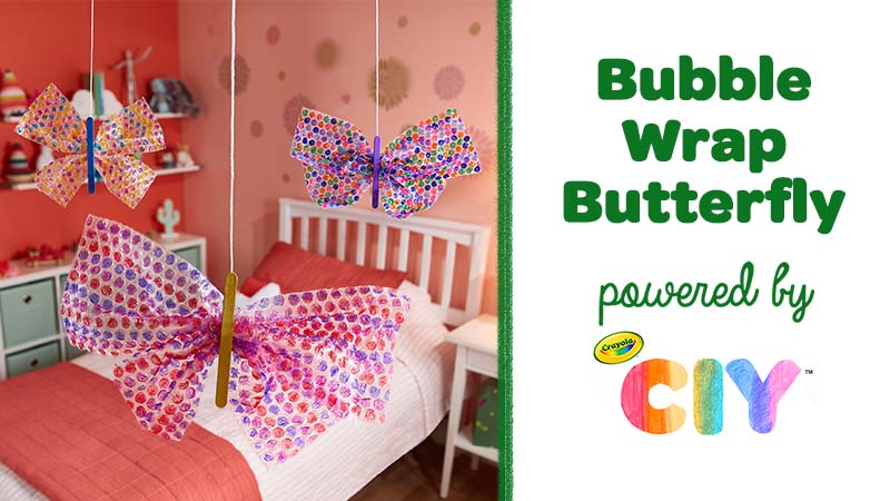 Crayola CIY_Bubble Wrap Butterfly_Poster Frame