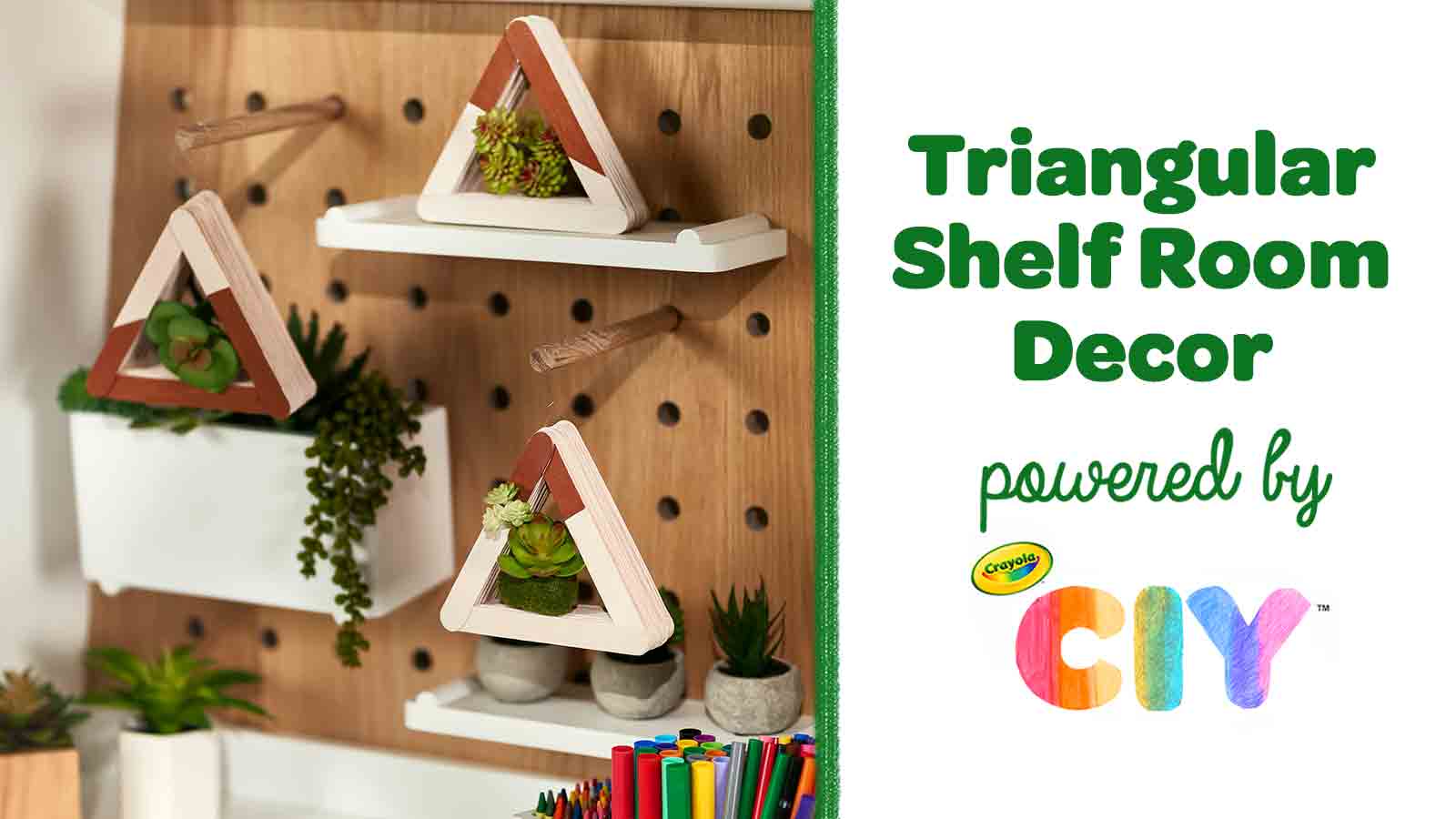 Triangle Shelf DIY Room Decor Craft | Crafts | Crayola.com ...
