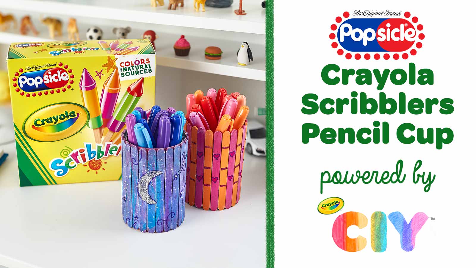 Popsicle Stick Pencil Cup, Crafts, , Crayola CIY, DIY Crafts  for Kids and Adults